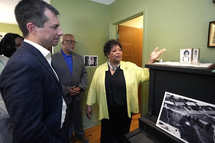 Buttigieg tours Mississippi civil rights site and says transportation is key to equity in the US