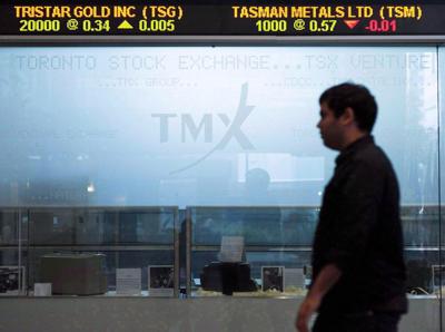 S&P/TSX composite up nearly 100 points, U.S. stock markets mixed