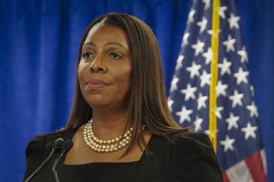 Firefighters booed New York attorney general who sued Trump for fraud. Officials are investigating