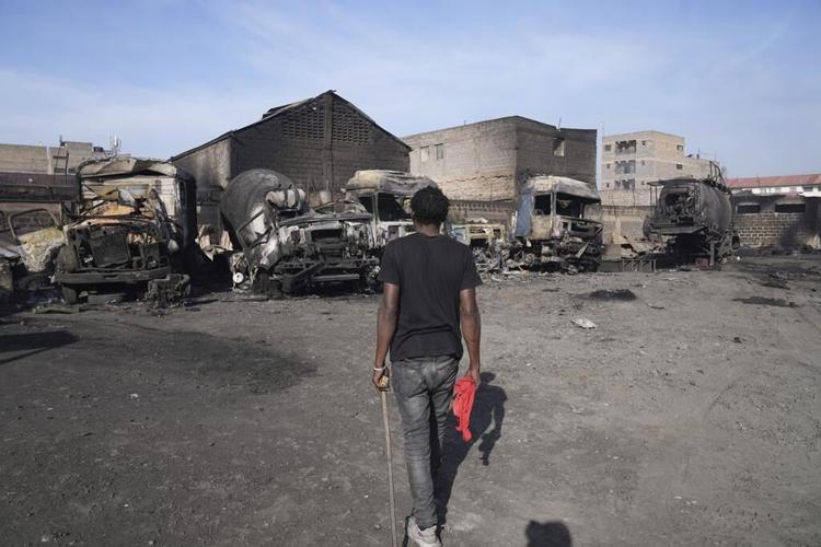 Massive fire set off by gas explosion in Kenya's capital kills at least 3 people, injures over 270