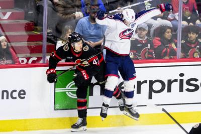 Columbus Blue Jackets down Senators 4-1 after late arrival in Ottawa