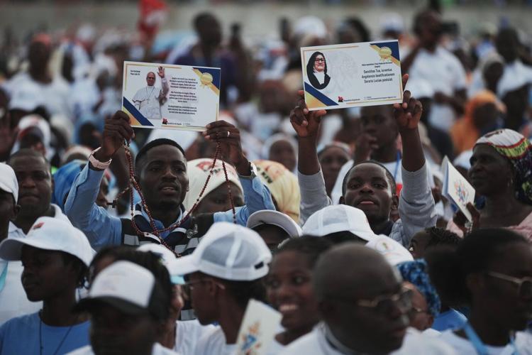 Pope prays at Catholic shrine in Angola that was a center of African slave trade