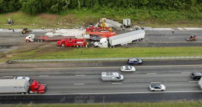 3 people killed in fiery crash involving a half-dozen vehicles on north Georgia interstate