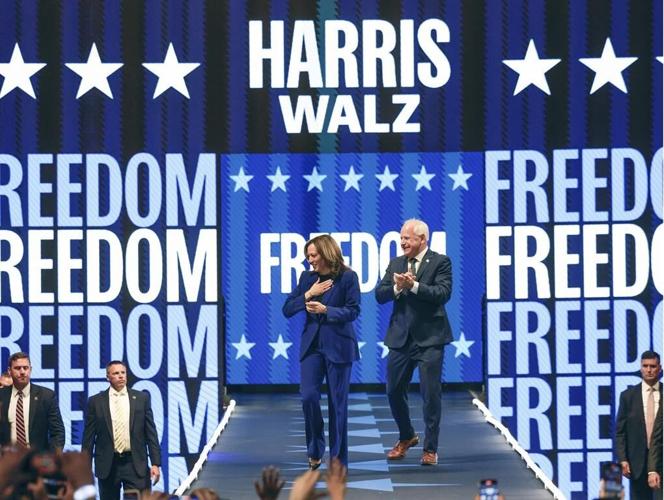 Tim Walz and Bill Clinton headline the Democrats' third day with a focus on 'fight for freedoms'