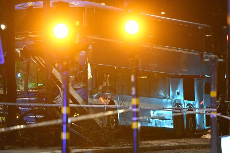 Bus crashes into a bus stop in Stockholm and causes fatalities, police say