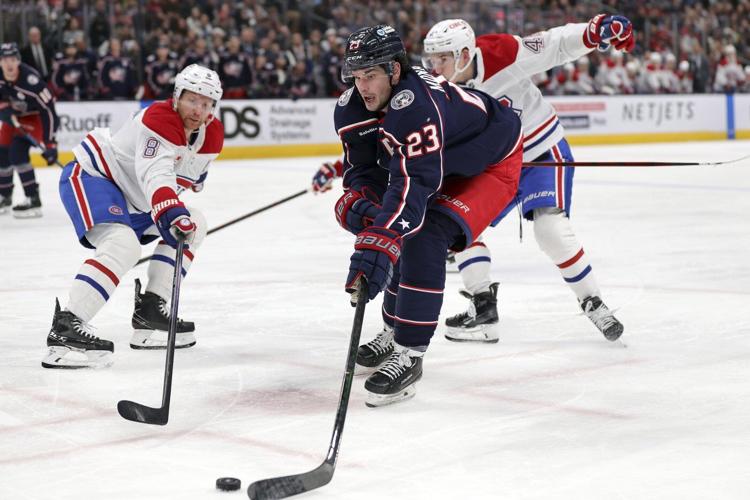 Marchenko’s late goal lifts Blue Jackets past Canadiens 5-4