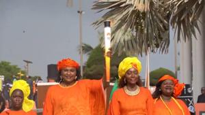 Olympic flame arrives in Senegal for the first Olympic event to be held in Africa