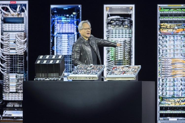 Tech shares fall after Nvidia says new US controls on exports of AI chip will cost it $5.5 billion