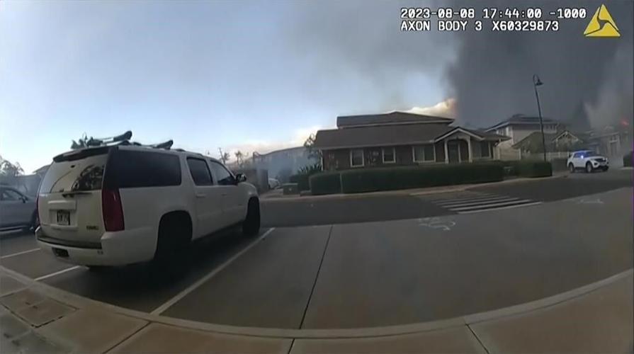 Bodycam video shows police saving residents from Maui wildfire, keeping people out of burn zone
