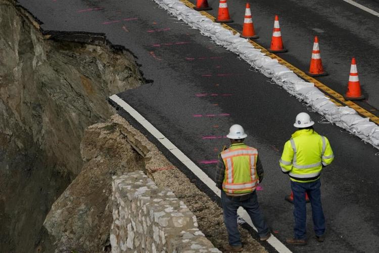 Stretch of California Highway 1 that collapsed in Big Sur closes again as new storm arrives