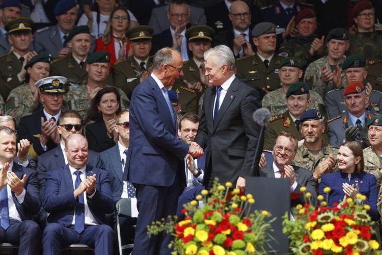 Merz inaugurates a historic German brigade in Lithuania and pushes for security spending