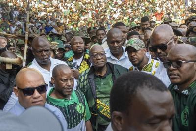 Ex-South African leader Zuma, now a ruling party critic, is disqualified from next week's election