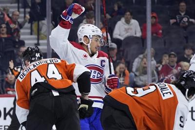 Suzuki, Gallagher lead Canadiens to 4-3 win over Flyers