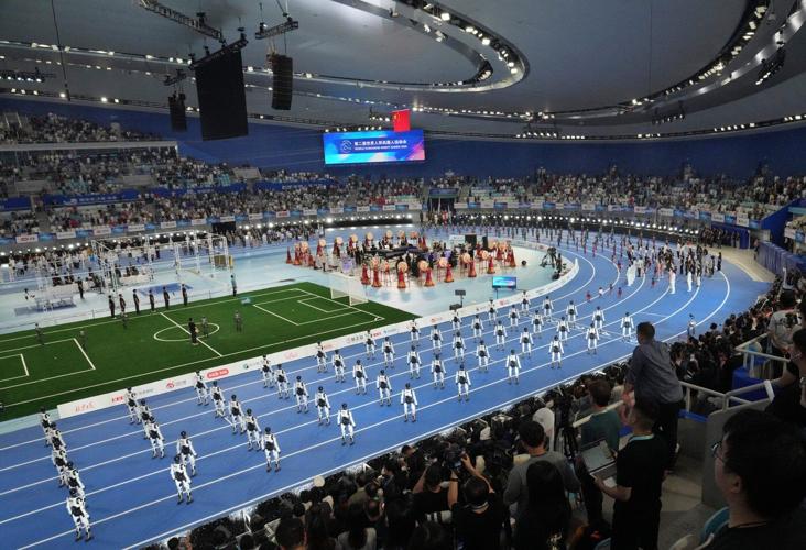 Chinese humanoid robots smash human records in 100m sprint and high jump at Beijing robot games