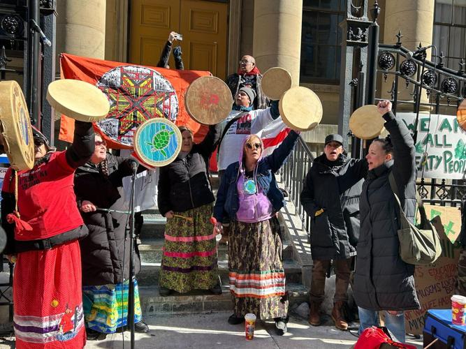 Hundreds gather for First Nations-led protest in Nova Scotia over budget cuts