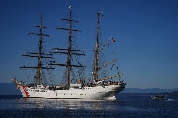 U.S. Coast Guard tall ship once part of Hitler's navy sails into Victoria for visit