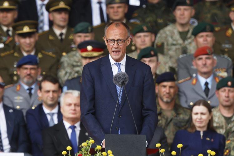 Merz inaugurates a historic German brigade in Lithuania and pushes for security spending