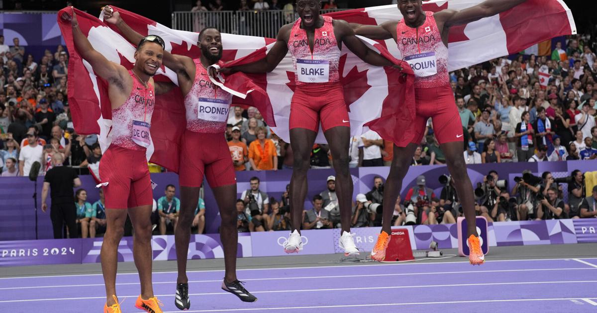 Canada's gold medal in men's 4x100 relay came with a warning | Olympics ...