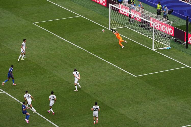 Kylian Mbappé of France scores his 15th World Cup goal, tying for 3rd most in history