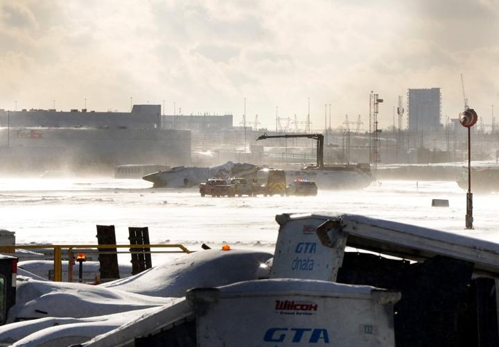 'Upside down and burning': Several injured but none dead after Pearson plane crash