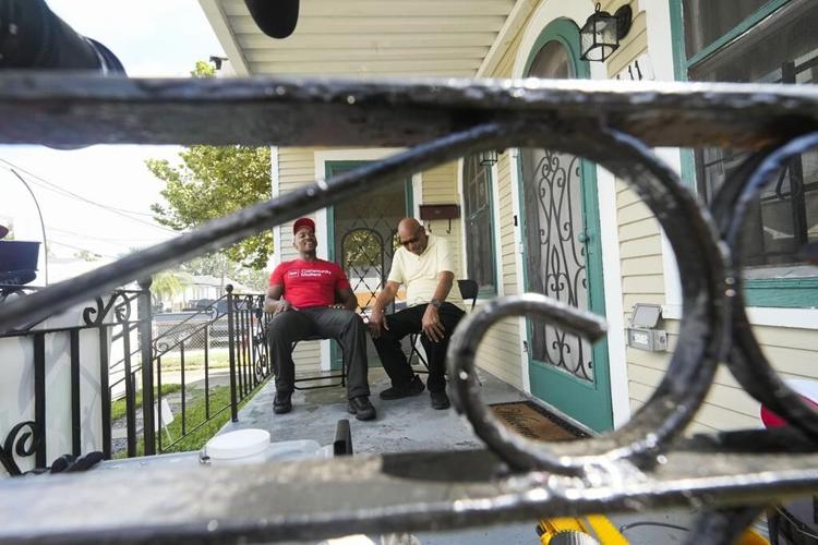 Back at old job, Anthony Mackie lends star power to New Orleans' post-Ida roof repair effort