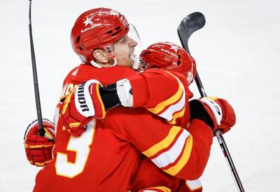Flames earn 5-1 season-ending victory over league-worst Sharks