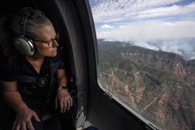 Arizona governor tours wildfire destruction along Grand Canyon's North Rim