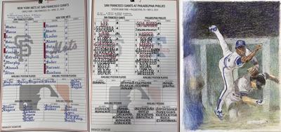 Writing on the wall: Giants coach Ryan Christenson has turned lineup cards into art