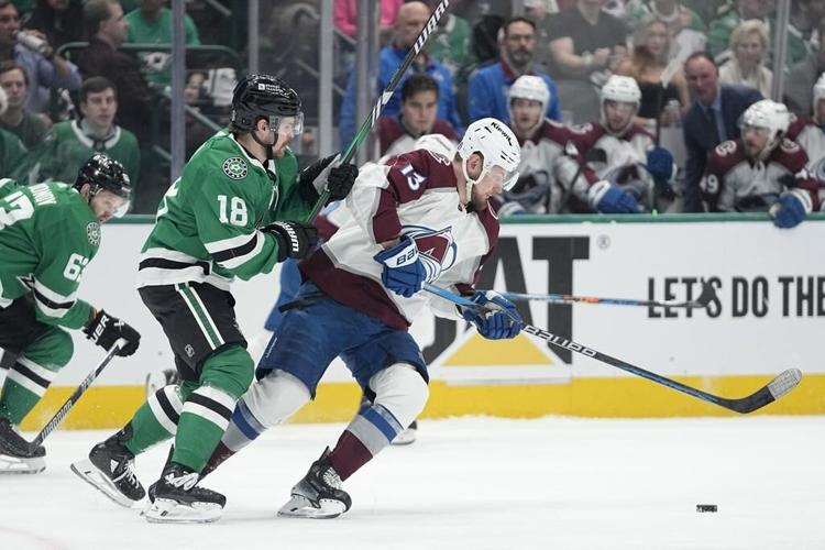 Miro Heiskanen scores 2 power-play goals and Stars beat Avs 5-3 in Game 2 to even series