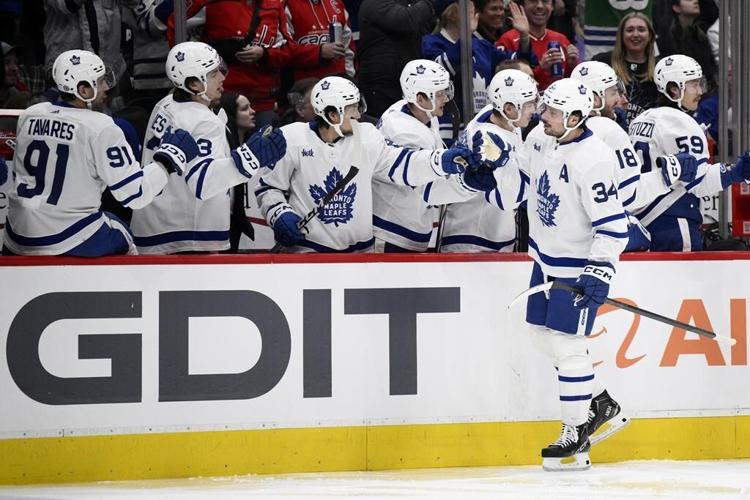 Matthews scores twice to reach 57 this season, Leafs rout Capitals 7-3 despite Ovechkin's 2 goals