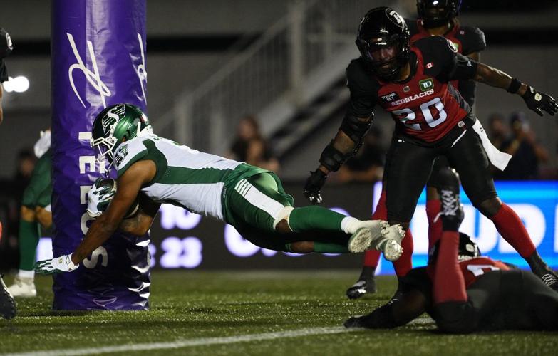 Roughriders' defence defuses late Redblacks' drive to hang on to 27-22 victory