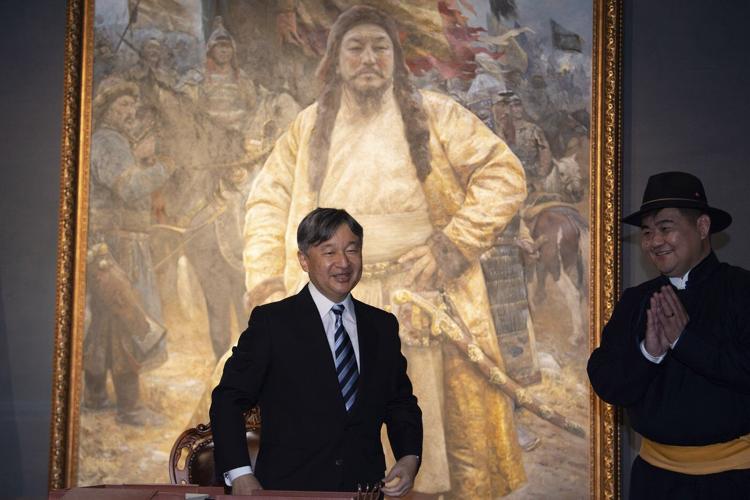 Japan's emperor meets with Mongolian president to boost democratic ties in authoritarian region