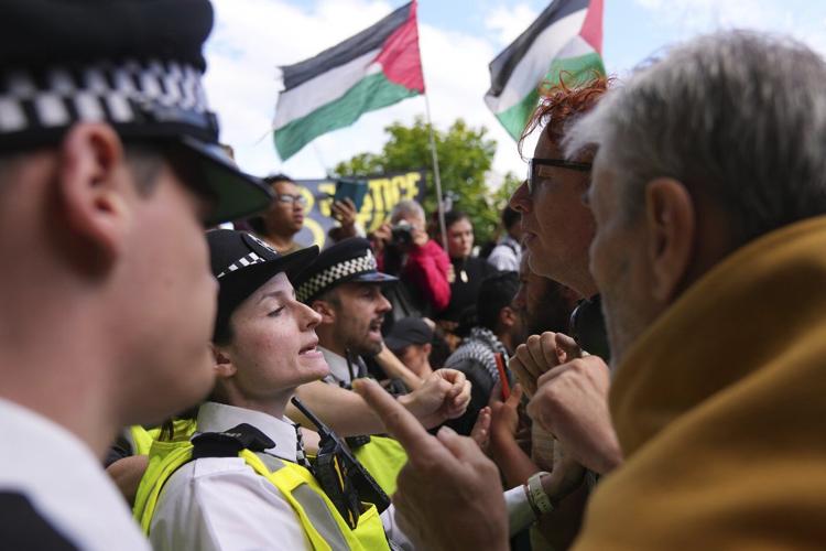 Police detain London demonstrators supporting banned group Palestine Action