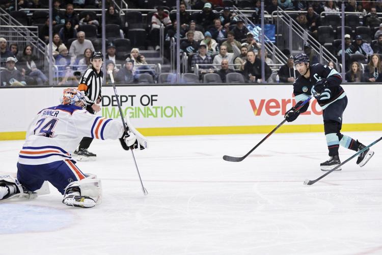 Eberle scores two goals as surging Kraken beat Oilers 3-2