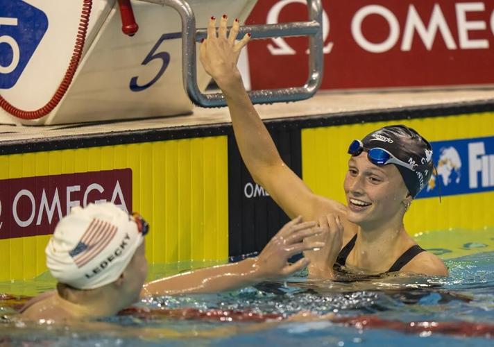 Canada's McIntosh, Mac Neil win World Cup gold, American Ledecky sets world record