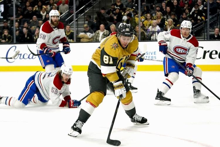 Barbashev scores 2, Golden Knights beat Canadiens 4-3