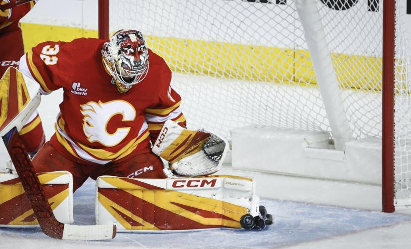 Goals still elusive, but Flames find right formula in 2-0 win over Sharks