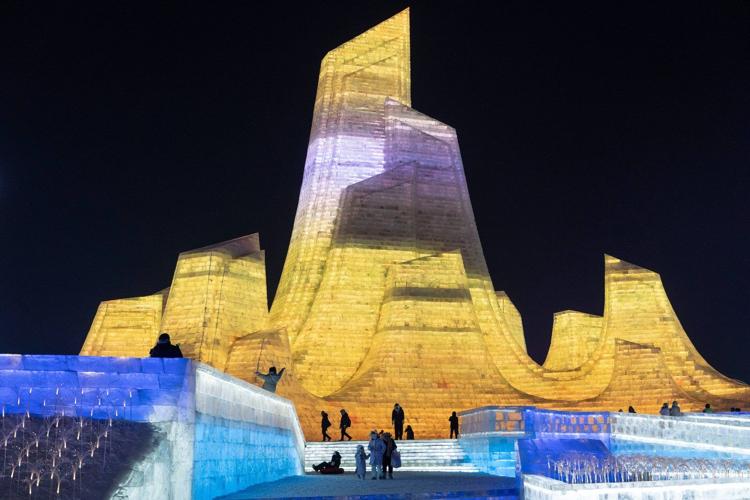 An annual ode to ice is carved in frozen northern China