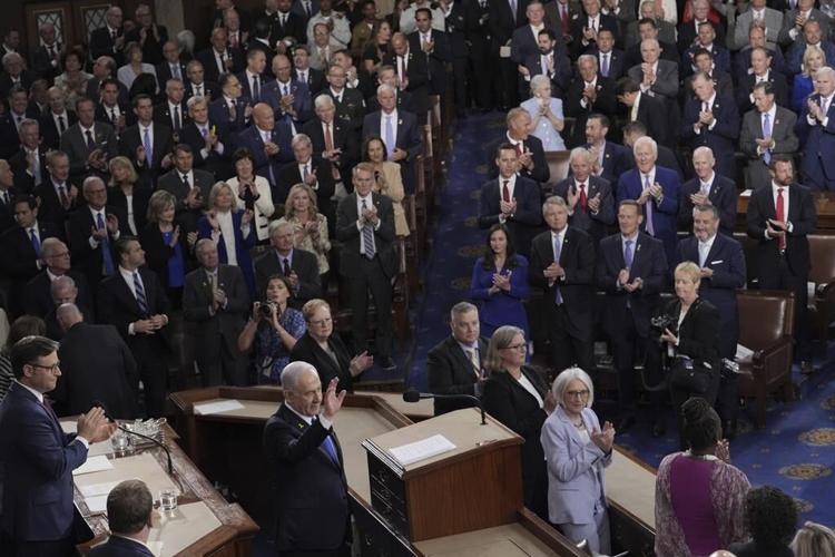 In fiery speech to Congress, Netanyahu defends war in Gaza and denounces protesters