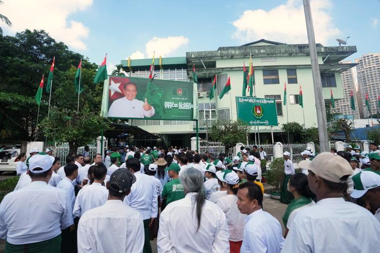 A military-backed party in Myanmar holds rallies as campaigning begins for December election