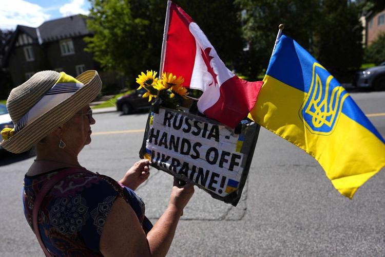 Russian embassy protesters keep daily picket, 4.5 years into Ukraine invasion