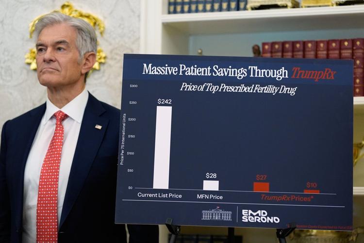 Trump announces a deal with a manufacturer to make a common fertility drug cheaper for IVF patients