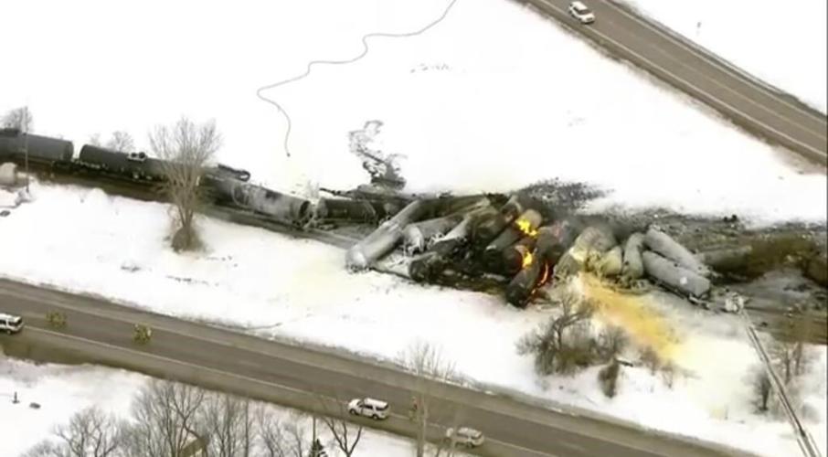 Fiery train derailment in Minnesota prompts evacuations