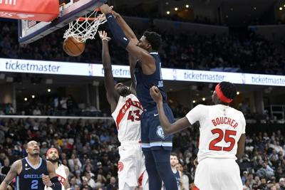 Siakam, Raptors rally past Grizzlies 106-103 as Morant sits