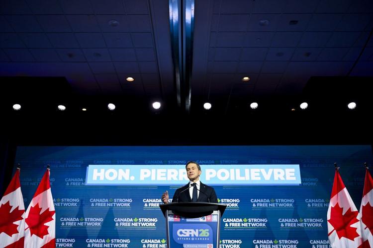 Pierre Poilievre urges conservatives to keep fighting in networking conference speech