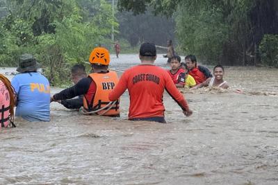 A powerful typhoon is lashing northern Philippine islands