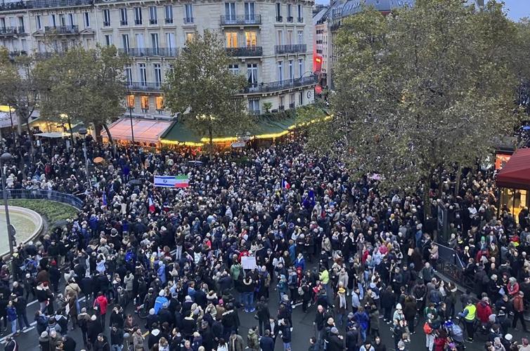 More than 100,000 people march in Paris against soaring antisemitism amid Israel-Hamas war
