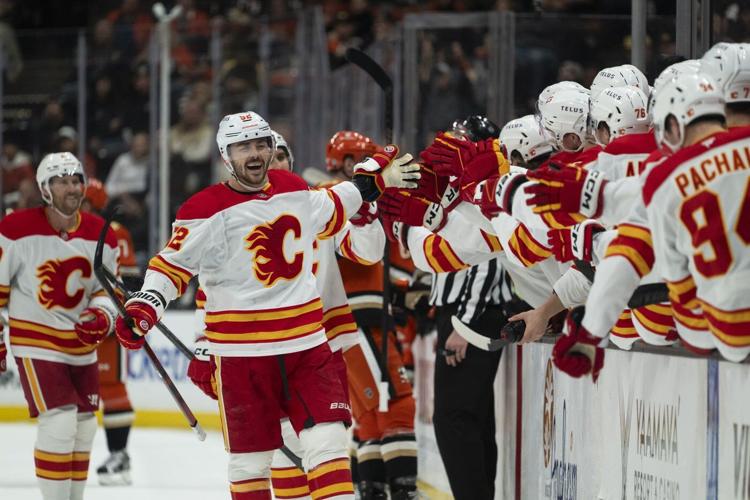 Huberdeau scores in overtime to give Flames 3-2 win over Ducks