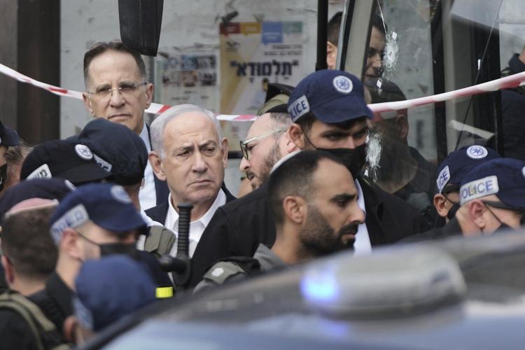 Photos from the scene of a shooting attack in Jerusalem