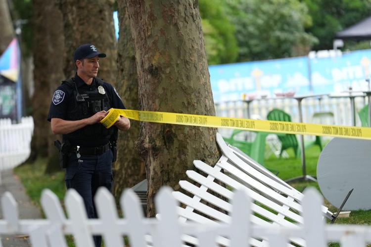 Photos show scenes from shooting at a Seattle food festival